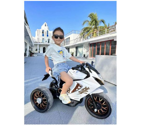 საბავშვო ელექტო მოტოციკლეტი  1688-WHITE