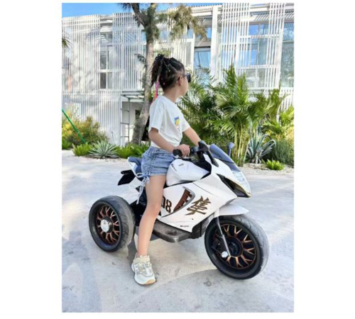 საბავშვო ელექტო მოტოციკლეტი  1688-WHITE