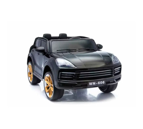 საბავშვო ელექტრო მანქანა porsche  ტყავის სავარძლით WN-608-BLACK