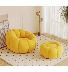 რბილი სავარძელი და პუფი PUMKIN YELLOW