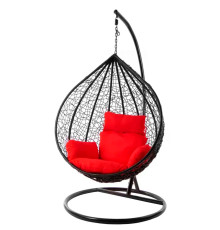 ბუდე საქანელა შავი წითელი ბალიშით SC-001