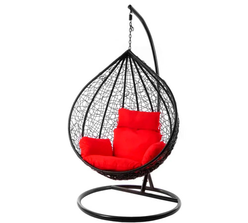 ბუდე საქანელა შავი წითელი ბალიშით SC-001