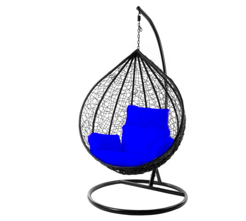 ბუდე საქანელა შავი ცისფერი ბალიშით SC-001