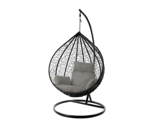 ბუდე საქანელა შავი ნაცრისფერი ბალიშით SC-001