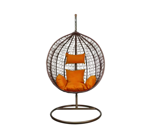 ბუდე საქანელა ყავისფერი სტაფილოსფერი ბალიშით BROWN SC-001