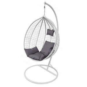 ბუდე საქანელა თეთრი, ნაცრისფერი ბალიშებით SC-101 WHITE