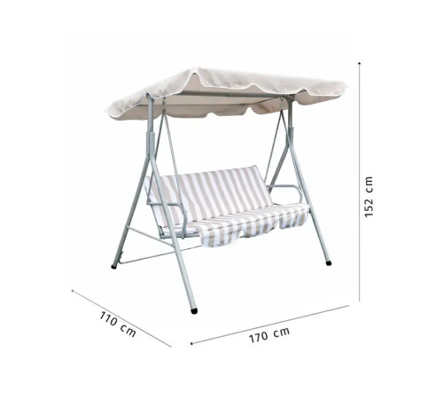 საქანელა 3 ადგილიანი  WHITE