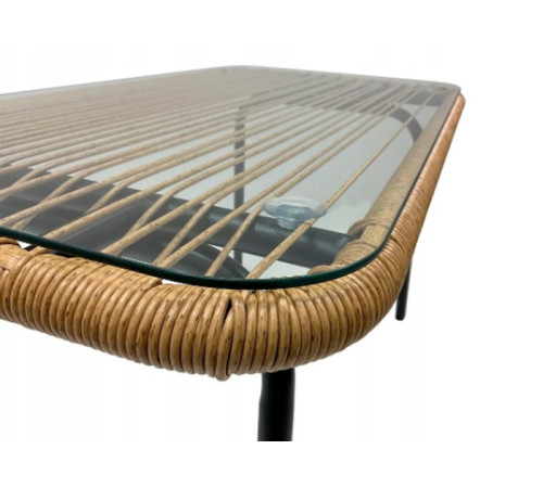 რატანის ოთხეული ბალიშებით FS1005BK შავი