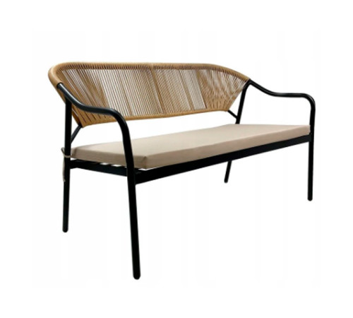 რატანის ოთხეული ბალიშებით FS1005BK შავი