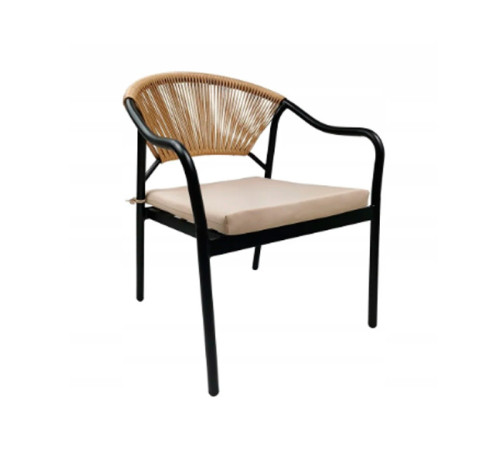 რატანის ოთხეული ბალიშებით FS1005BK შავი