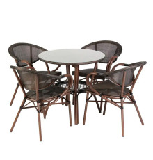 ბაღის ავეჯის კომპლექტი მაგიდა და 4 სკამი ZT-0152B