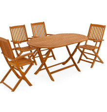 ხის მაგიდა 4 სკამით Home Decor