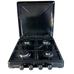 მაგიდის ქურა HAUSBERG AC401 BLACK 3+1