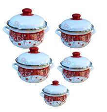 ქვაბების ნაკრები SAVASAN ENAMEL KITCHENWARES