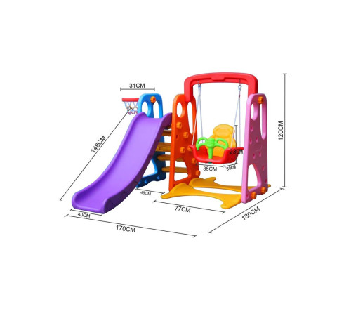 სასრიალო Little Tots Keezi 3-in-1 ZK009-2 (X03)