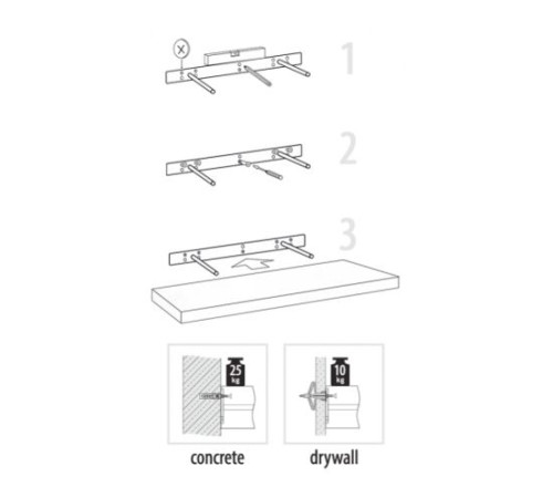 თარო დაფარული სამაგრით Domax FS 24/24 235x235