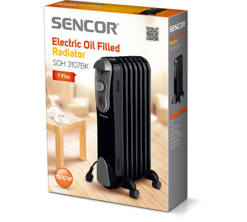 ზეთის რადიატორი SENCOR SOH3107BK