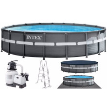 კარკასული აუზი INTEX 26330 (549x132სმ+ქვიშის ფილტრი)