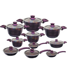 ქვაბების ნაკრები NATUREL 10 PCS VIOLET