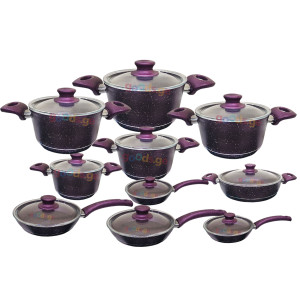 ქვაბების ნაკრები NATUREL 10 PCS VIOLET