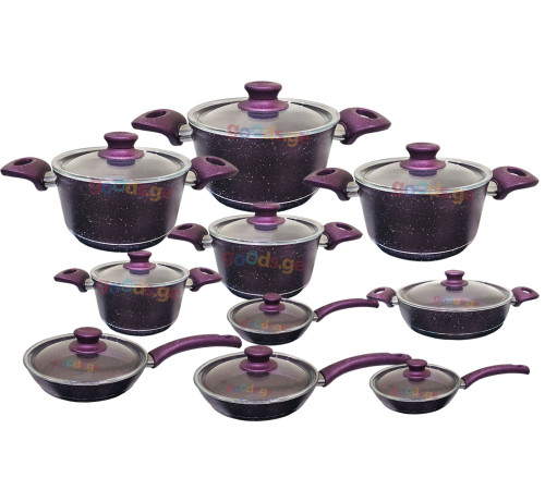 ქვაბების ნაკრები NATUREL 10 PCS VIOLET