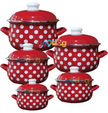 ქვაბების ნაკრები SAVASAN LADYBUG RED