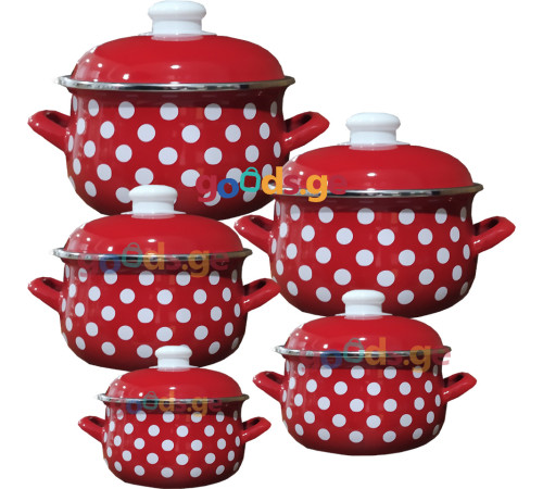 ქვაბების ნაკრები SAVASAN LADYBUG RED