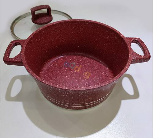 გრანიტის ქვაბები  UAKEEN RED 6 PCS 285056