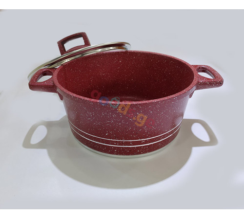 გრანიტის ქვაბები  UAKEEN RED 6 PCS 285056