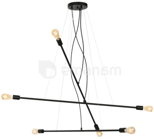 ჭაღი Luminex Vario 1371 6x60W E27 შავი