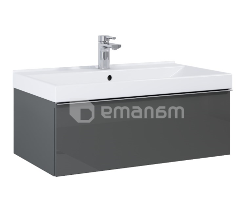 კარადა ჩამოსაკიდი ხელსაბანისთვის Elita Look 80 1DR HG PDW ანტრაციტი