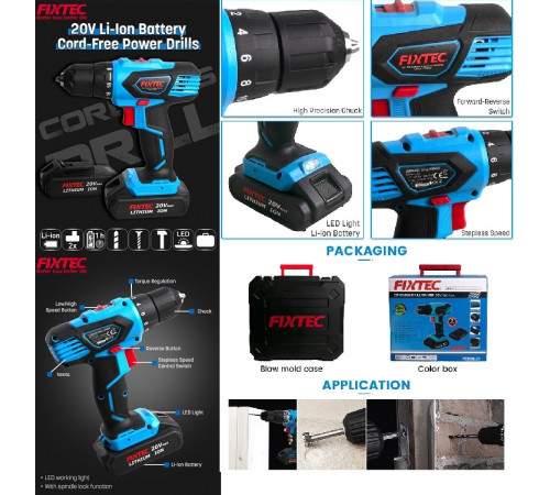 სახრახნისი FIXTEC FCD20L01 20V