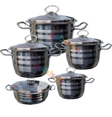 ქვაბების ნაკრები SAFINOX SMALL 5 PCS 18/10 CR