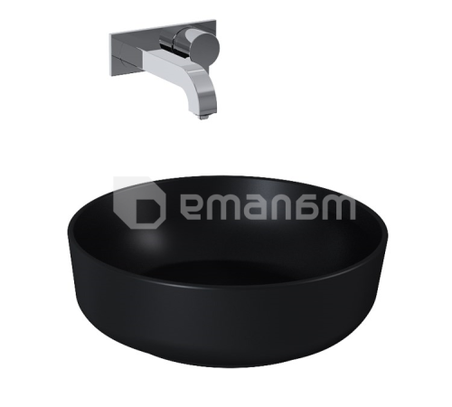 ხელსაბანი დასადები Elita Lorca შავი  მქრქალი ანტრაციტი 145007