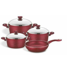ქვაბების ნაკრები 9PCS NON STICK GRANIT  COOKWERE SET