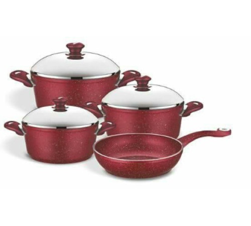 ქვაბების ნაკრები 9PCS NON STICK GRANIT  COOKWERE SET