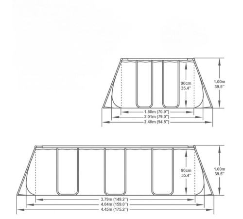 კარკასული აუზი BESTWAY 56251 (404სმx201სმx100სმ)