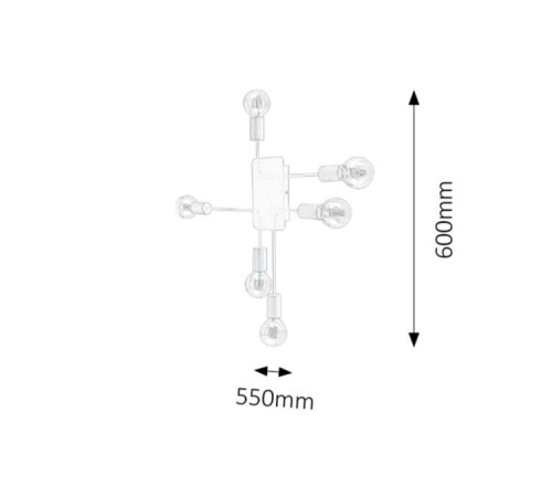 ჭაღი Rabalux Lanny 2103 E27 6x MAX 15W