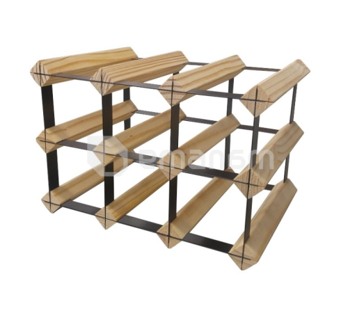 თარო ოთხკუთხედი 9 ბოთლიანი