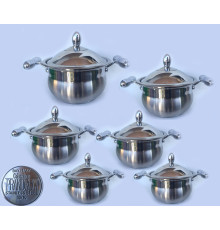 ქვაბების ნაკრები PRANDELLI 6 PCS 18/10 cr