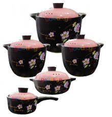 კერამიკული ქვაბების ნაკრები FAMILY ROSE 5 PCS