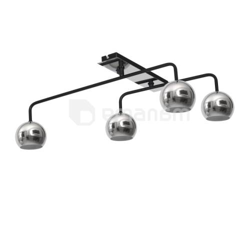 ჭაღი Luminex Amigo 7160 4x8W GU10 შავი/ქრომი