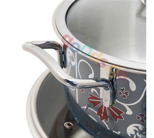 ქვაბების ნაკრები EVIMSARAY ASUDE GREY TULIP