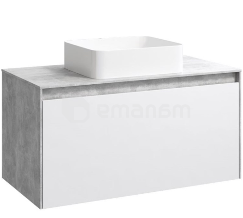 კარადა ხელსაბანისთვის Dneprokeramika Rose 80 ბეტონისფერი