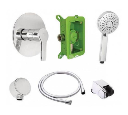 შხაპის ფარული მონტაჟის სისტემა Rubineta 625014 Kubo-1F-Uno (6в1)