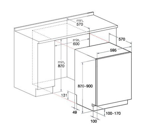 ჭურჭლის სარეცხი მანქანა ARISTON LFB-5B019X EU