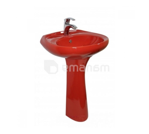 ხელსაბანი პედესტალით Oskol-Keramika Prestige 55 წითელი