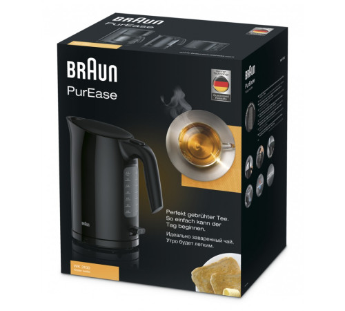 ელექტრო ჩაიდანი BRAUN PurEase WK3100BK