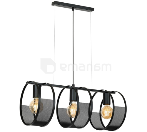 ჭაღი Luminex Siner 1377 3x60W E27 შავი