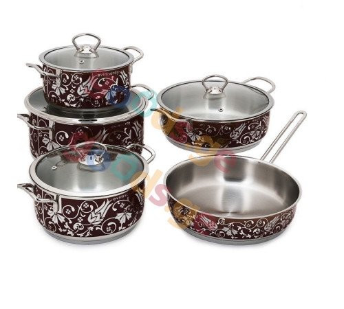 ქვაბების ნაკრები EVIMSARAY ASUDE BURGUNDY TULIP